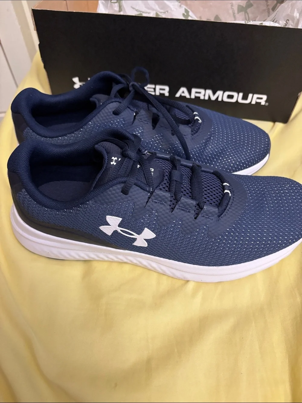 Under Armour Navy and White Men's Running Sneakers